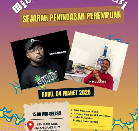 Poster Diskusi Laolao mengenai penindasan perempuan